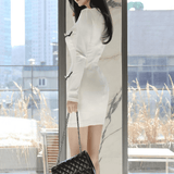 Ribbon Accent Knit Dress