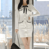 Ribbon Accent Knit Dress