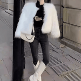 Cropped Faux Fur Jacket