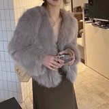 Cropped Faux Fur Jacket