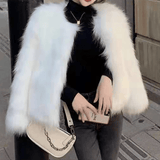 Cropped Faux Fur Jacket