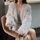 Cropped Faux Fur Jacket