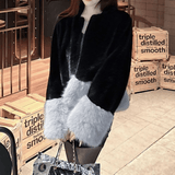 Colour-Block Short Jacket