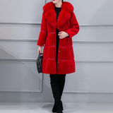 Elegant Mouton Fur Coat