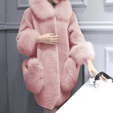 Voluminous Collar Faux Fur Coat