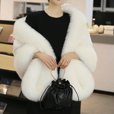 Warm Faux Fur Shawl Cape
