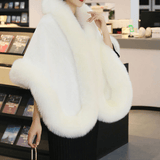 Warm Faux Fur Shawl Cape