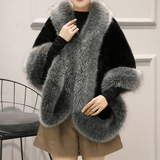 Warm Faux Fur Shawl Cape