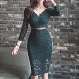Elegant Lace Pencil Dress