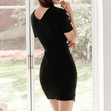 Black Chic Lace-Trim Dress