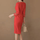 Fitted Boat-Neck Dress