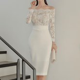 Elegant Off-the-Shoulder Lace Dress