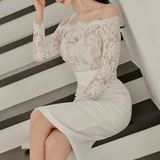 Elegant Off-the-Shoulder Lace Dress