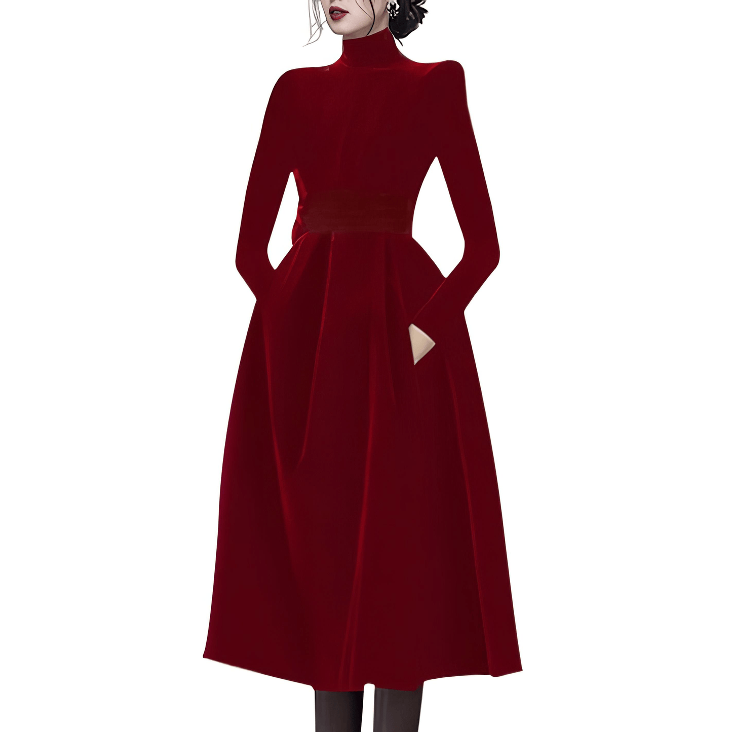 ヴィンテージスタイルベルベットワンピース