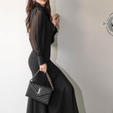 Sheer Top Fishtail Dress