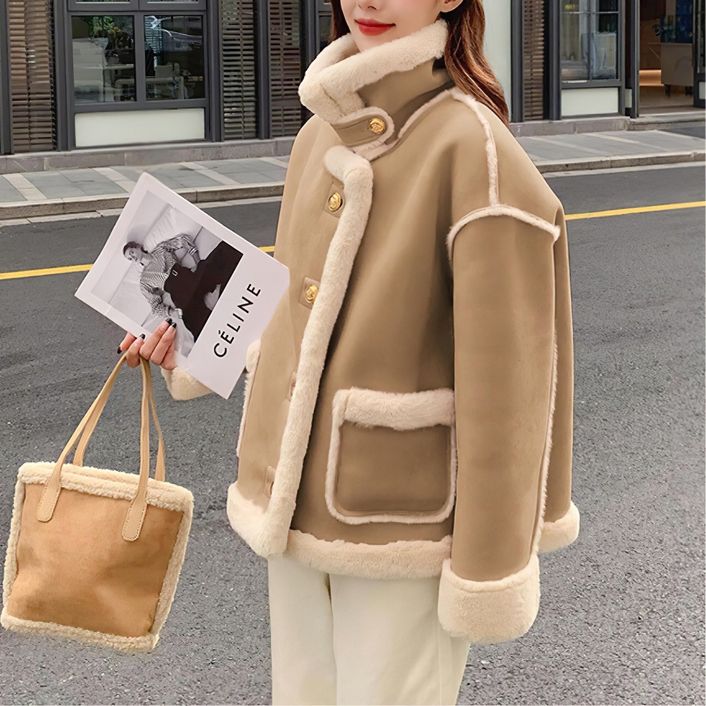 フェミニンシープウールジャケット