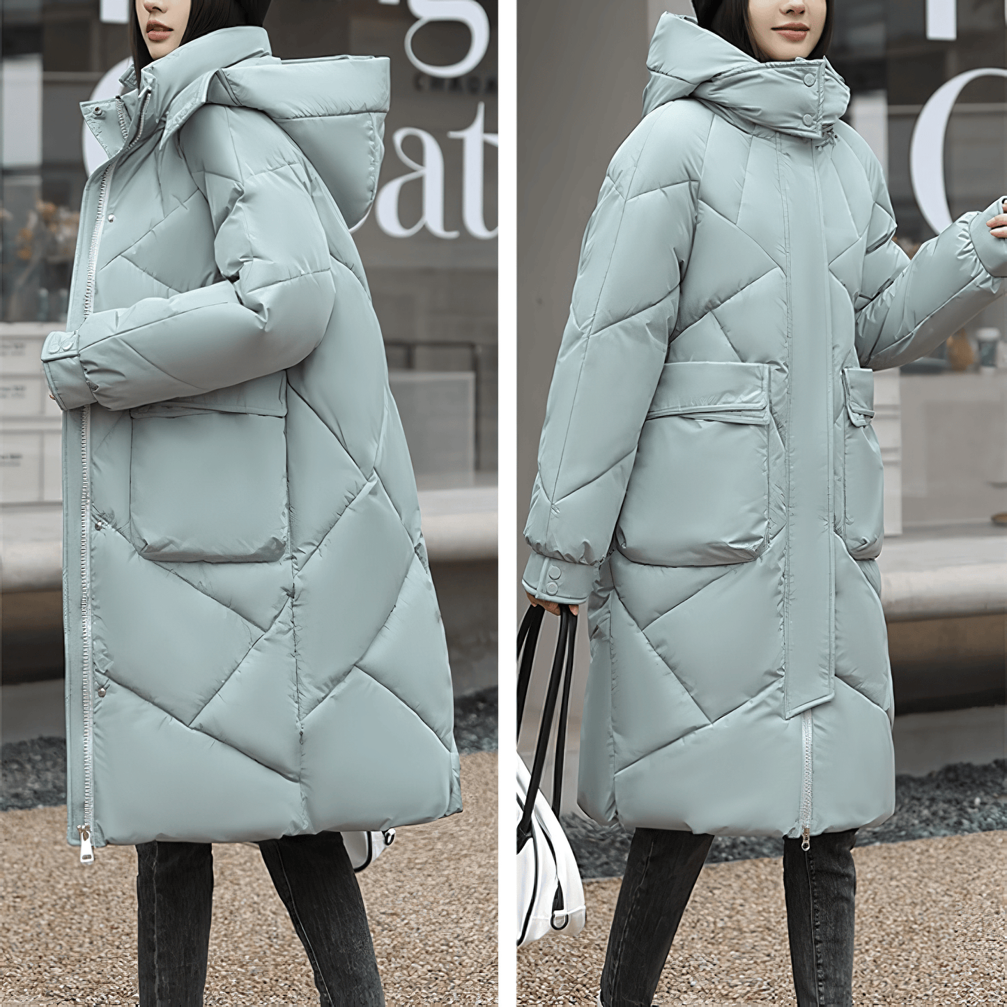 ダイヤステッチデザインダウンコート