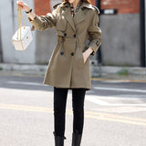 Short casual coat with scarf