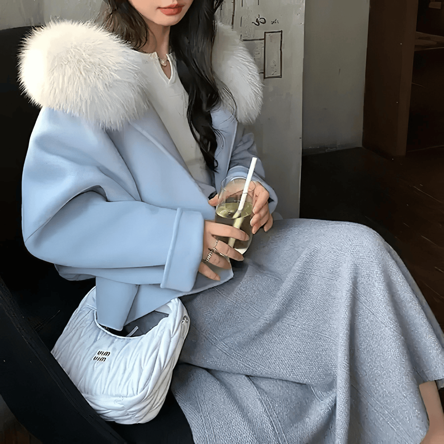 ショートブルーファージャケット