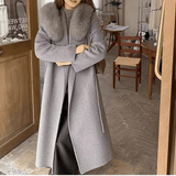 Grey Wool Silhouette Long Coat