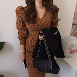 Polka Dot Cocoon Silhouette Dress