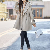 Short casual coat with scarf