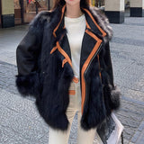 Reversible Fox-Effect Faux Fur Jacket