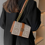 Retro Design Box Shoulder Bag