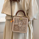 Retro Design Rivet Square Handbag