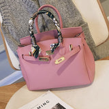 Large-capacity faux leather Kelly bag