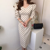 Polka Dot Cocoon Silhouette Dress