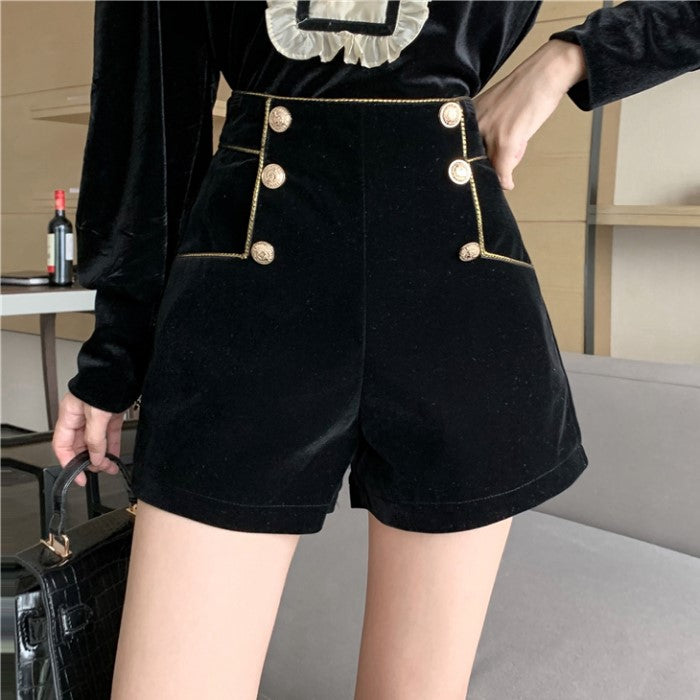 ベロアショートパンツ