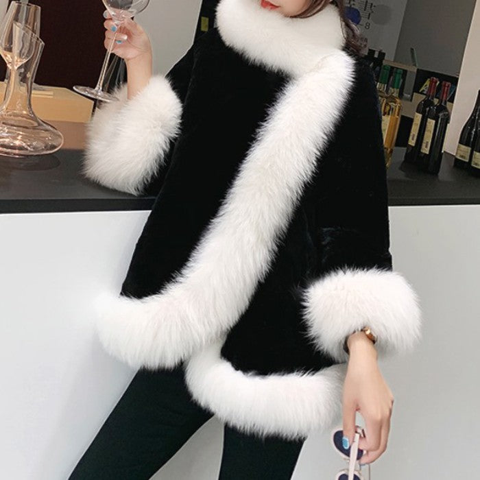 フェイクミンクファーマントコート