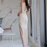 One-shoulder Asymmetric Slim Dress
