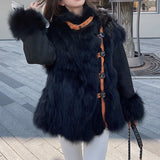 Reversible Fox-Effect Faux Fur Jacket