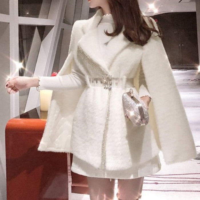 オープンスリーブマントコート