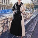 Contrast-colour windbreaker coat