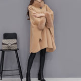 Cape Coat with Collar Trim