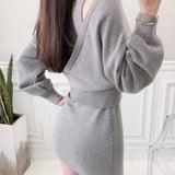 Knitted Cardigan + Sleeveless Knitted Dress Co-ord Set