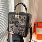 Retro Design Rivet Square Handbag