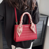 Braided-Handle Bag with Scarf