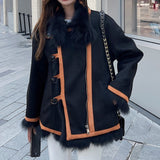 Reversible Fox-Effect Faux Fur Jacket