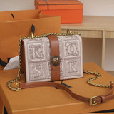 Retro Design Box Shoulder Bag