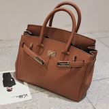 Large-capacity faux leather Kelly bag