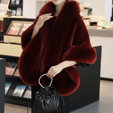 Warm Faux Fur Shawl Cape