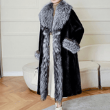 Noble Black Faux Fur Coat