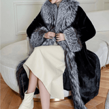 Noble Black Faux Fur Coat