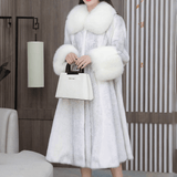 White Faux Fur Long Coat
