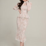 Elegant Lace Fishtail Co-ord Set