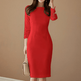 Fitted Boat-Neck Dress